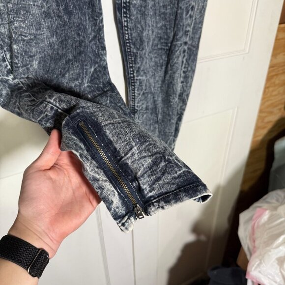 Torrid Acid Wash Skinny Jeans Size 20 WE SWEAR BY THE FIT Stretchy Blue - Picture 3 of 9